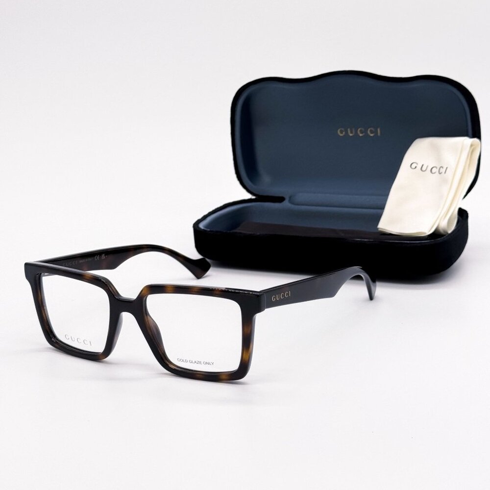 NEW GUCCI EYEGLASSES GG1540O 002 HAVANA UNISEX EYEWEAR GUCCI - Picture 2 of 10